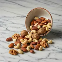 Premium international nuts like almonds, cashews, and pistachios for wholesale.